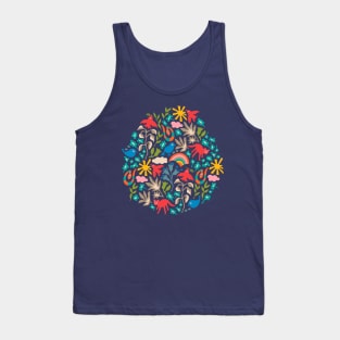 LAND OF PLENTY Cute Outdoors Nature Animals with Birds Cats Snakes Flowers Weather - UnBlink Studio by Jackie Tahara Tank Top